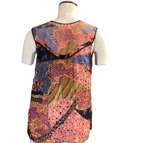 Anthropologie Of Two Minds 100% Silk Tank Top Sz M 64L - Picture 6 of 11